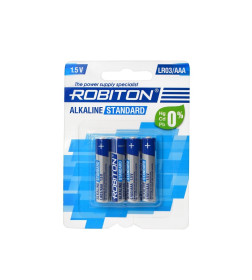 Батарейка AAA LR03-4BL (4 шт) ROBITON STANDARD
