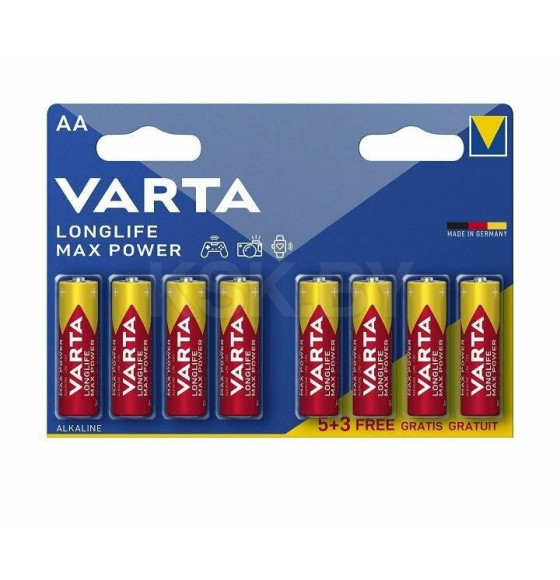 Батарейка AA LR6-8BL 1.5V (упак. 8 шт) Varta Long Life Max Power (4706101428) 