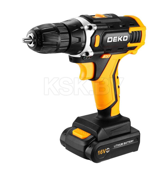 Дрель-шуруповерт аккумуляторная DEKO Sharker 16V 083-1108 (083-1108) 
