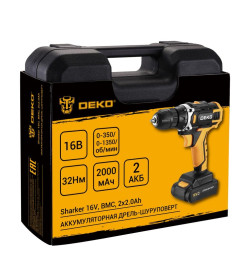 Дрель-шуруповерт аккумуляторная DEKO Sharker 16V 083-1108