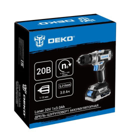 Дрель-шуруповерт аккумуляторная DEKO Loner 20V 085-1006