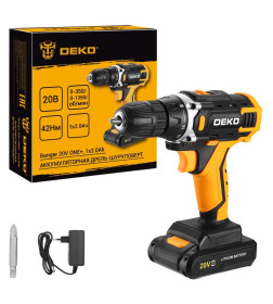 Дрель-шуруповерт аккумуляторная DEKO Banger 20V ONE + 083-1116