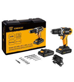 Дрель-шуруповерт аккумуляторная DEKO Banger 20V ONE + 083-1110