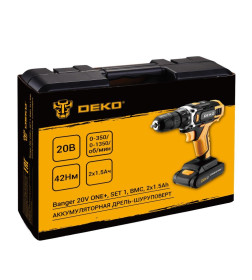 Дрель-шуруповерт аккумуляторная DEKO Banger 20V ONE + 083-1110