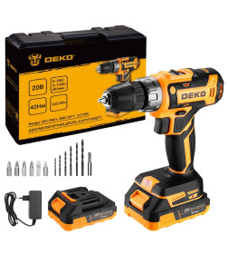 Дрель-шуруповерт аккумуляторная DEKO Banger 20V ONE + 083-1109