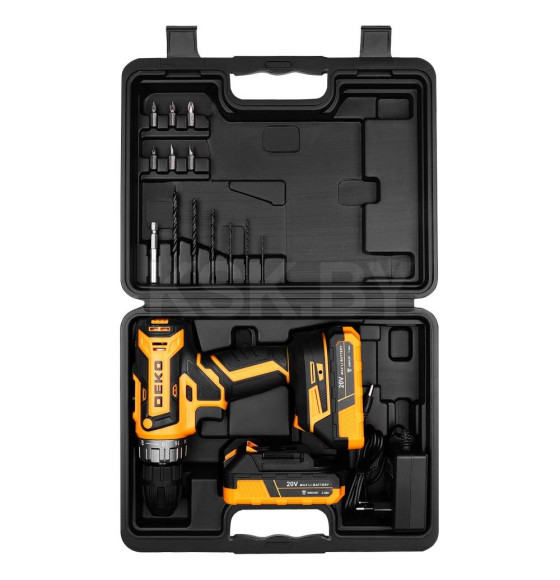 Дрель-шуруповерт аккумуляторная DEKO Banger 20V ONE + 083-1109 (083-1109) 