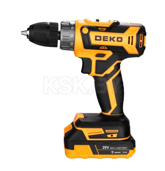 Дрель-шуруповерт аккумуляторная DEKO Banger 20V ONE + 083-1109 (083-1109) 