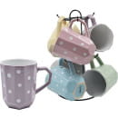 Набор кружек на металлической подставке (6 пр.) Lavenir "Нежный горошек" 330 мл, 171490 керамика (54668) 