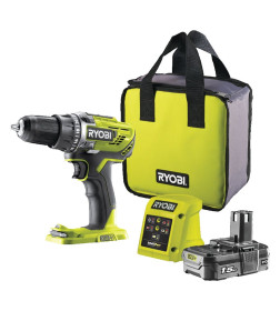Дрель-шуруповерт аккумуляторная RYOBI R18DD3-115S ONE +