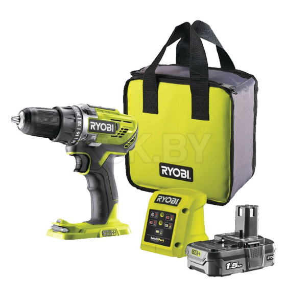 Дрель-шуруповерт аккумуляторная RYOBI R18DD3-115S ONE + (5133005301) 
