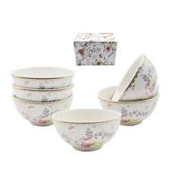 Набор пиал (6 пр.) Lavenir "Аделина" 255 мл, 11,5 см, 4,5" 154-213 фарфор
