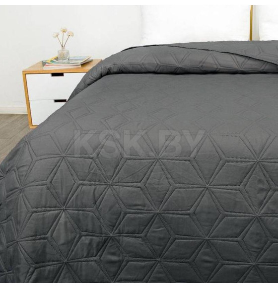 Покрывало MATEX DECORATIVE COVER. FLOWER. Размер: 200x220 Цвет: темно-серый (62-820) 
