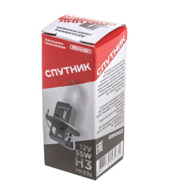 Автолампа H3 12V 55W 1-конт 1450Лм 3000К СПУТНИК SKYWAY S09101033