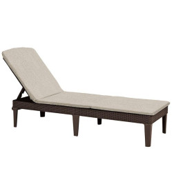 Шезлонг Keter Jaipur (box) с матрасом, коричневый