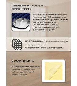 Матрас надувной 191х137х25 см INTEX 64102