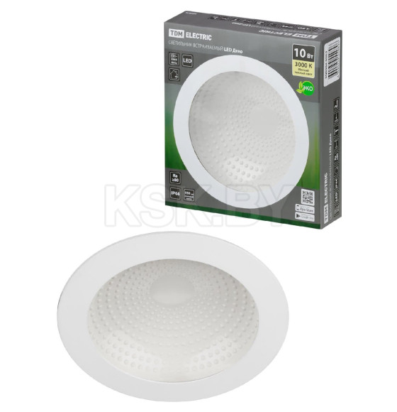 Светильник встраиваемый LED Деко 05, 10 Вт, 3000K, кругл, 170 мм, белый, IP44 TDM SQ0362-0003 (SQ0362-0003) 