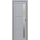 Дверное полотно Амати 26 600х2000, Экошпон,Грей,стекло матовое