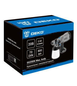 Краскопульт аккумуляторный DEKO SG20DK Max