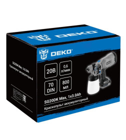 Краскопульт аккумуляторный DEKO SG20DK Max 083-1135