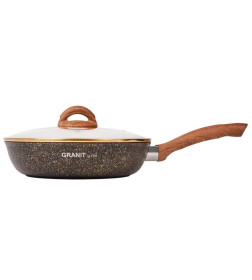Сковорода 24/6 см "Granit ultra black-gold" Kukmara сгбг241а
