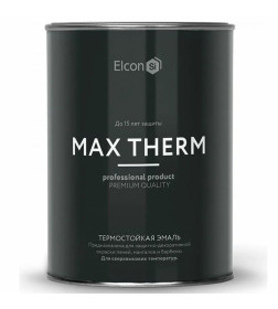 Эмаль термостойкая Elcon черная до 1200°С, 0,8 кг