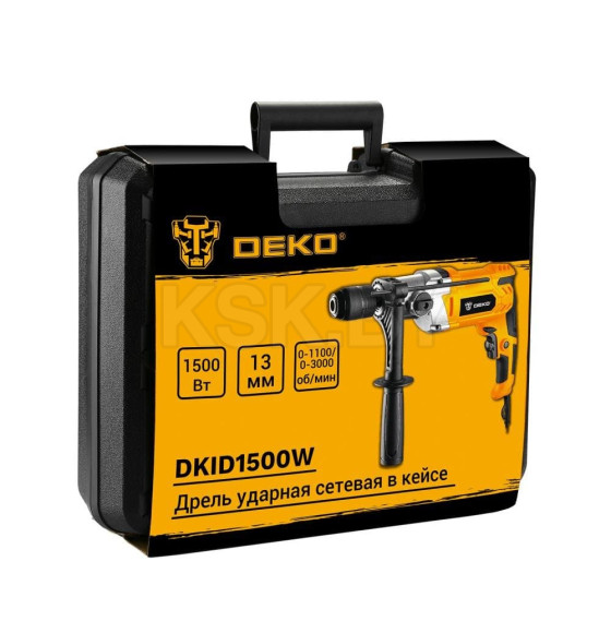 Дрель ударная DEKO DKID1500W (063-4322) 