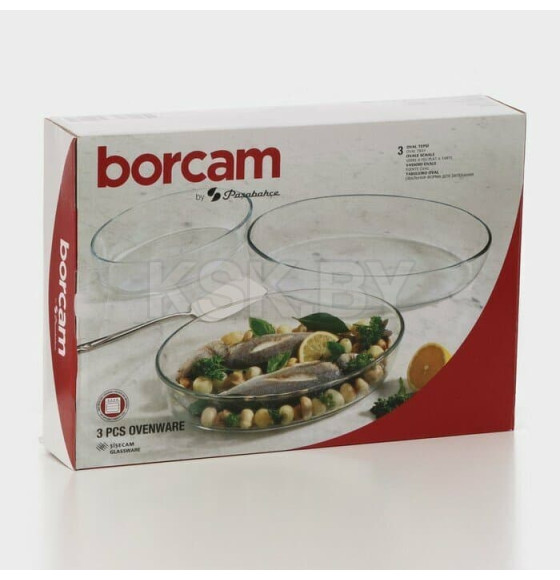 Набор посуды для запекания (3 пр.) Borcam 159027 (65191) 