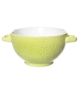 Набор бульонниц на металлической подставке (4 шт.) Lavenir "Орнамент 1" 645 мл, 13,5 см, 19572 керамика