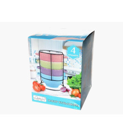 Набор бульонниц на металлической подставке (4 шт.) Lavenir "Орнамент 1" 645 мл, 13,5 см, 19572 керамика