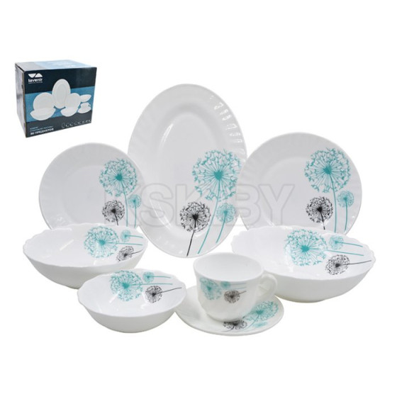 Столовый набор (38 пр.) Lavenir 300/750/1040/190 мл, 38PCSS 7007 