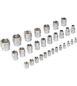 Набор головок и бит 1/2", 1/4" CrV S2 (109 предметов) Denzel 15814