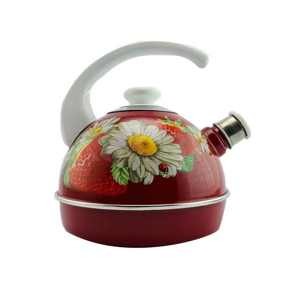 Чайник Клубника с ромашкой 3,5 л (бордовый) Сила Дон Т04/35/01/05/H03 (88687) 