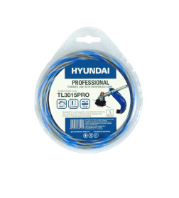 Леска для триммера 3,0 мм х 15 м трехслойная сечение витое HYUNDAI TL-3015 PRO