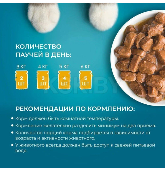 Корм для кошек с Говядиной в соусе ТМ 