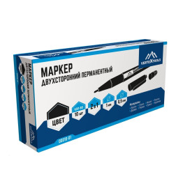 Маркер строительный двухсторонний (черный) VERTEXTOOLS 00010-01