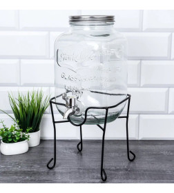 Банка для лимонада на металлической подставке 6 л 4433