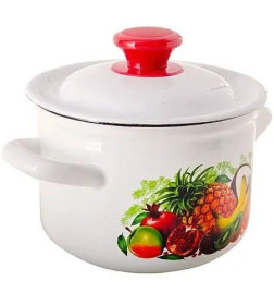 Кастрюля 2,0 л Эквадор белый (форма цилиндр) КМЗ 41704-102/6