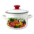 Кастрюля 2,0 л Эквадор белый (форма цилиндр) КМЗ 41704-102/6 (66392) 