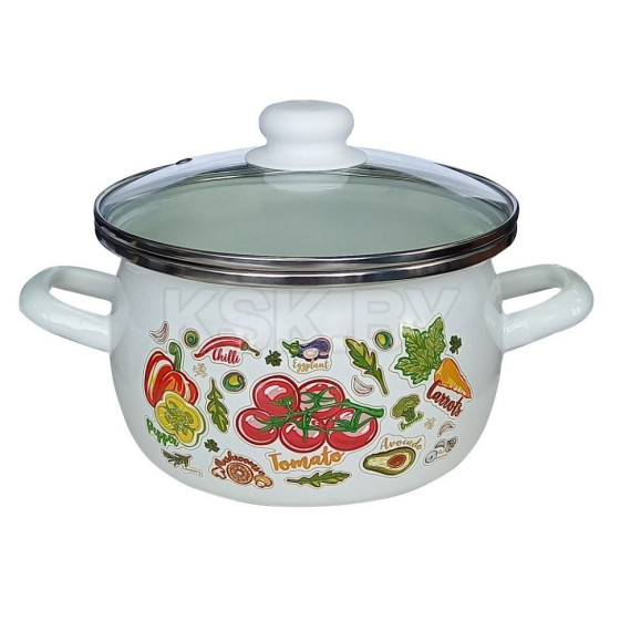 Кастрюля эмалированная 