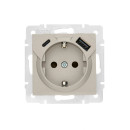 Розетка 1-я с з/к TC+USB разъём титан Lezard VESNA 742-3788-181TC (742-3788-181TC) 
