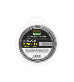 Леска 2.7 мм х 15 м сечение квадрат ALULON STARTUL GARDEN ST6065-27