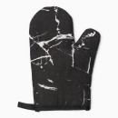 Варежка-прихватка цвет черный/мрамор 26*16 см, 100% п/э 9687381 Доляна  (9687381) 