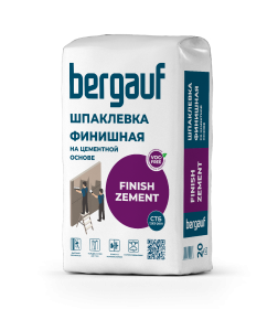 Шпатлевка цементная финишная белая Bergauf Finish Zement, 20 кг