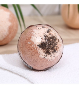 Бомбочка для ванны двухцветная, с кофейными зернами, 120 г 4194912 Laboratory Katrin