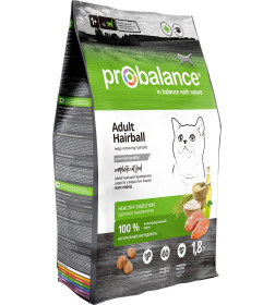 ProBalance 1,8 кг Hairball Корм сухой для кошек вывод шерсти