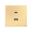 Розетка TC + USB разъем золото Lezard ZIMA 704-3688-192TC (704-3688-192TC) 