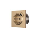 Розетка 1-я с з/к + USB разъем золото Lezard ZIMA 704-3688-181 (704-3688-181) 