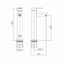 Смеситель для умывальника высокий белый Fashun A51201-8 (A51201-8) 