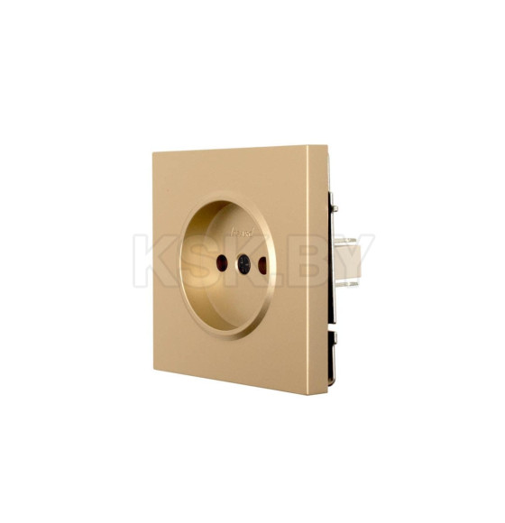 Розетка 1-я ПБТ золото безвинтовой зажим/клемма Lezard ZIMA 704-3688-121BQC (704-3688-121BQC) 