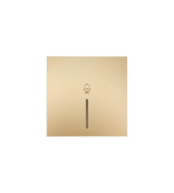 Кнопка звонка с подсветкой золото безвинтовой зажим/клемма Lezard ZIMA 704-3688-108QC